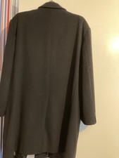 Black Wool/Cashmere Men’s Coat Three Internal pockets and external Size XXL