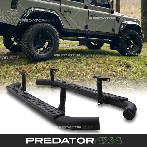 Black running boards side - black,