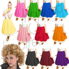 Girls Plain skirt 50s Full Circle Rock and Roll SANDY SKIRT Musical Theatre