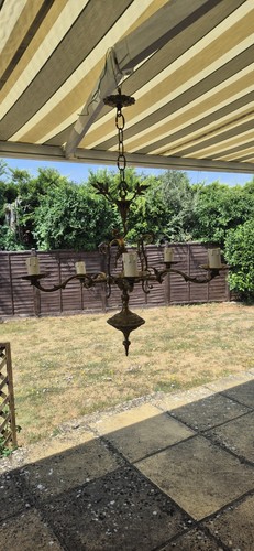 Vintage brass chandelier arm - vintage, 6
