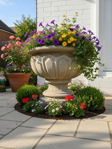 Large classic concrete garden - large,