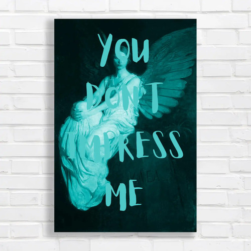 Empowering winged angel - empowering, teal