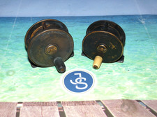 2 antique brass trout fly