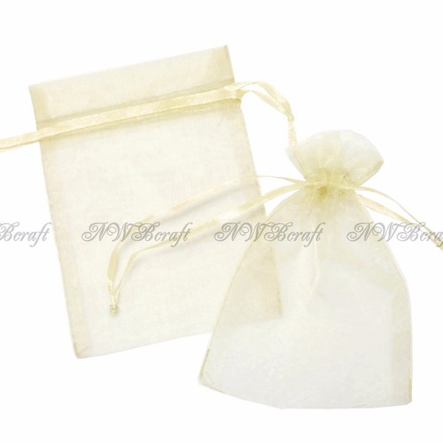 Cream organza gift favour - cream,