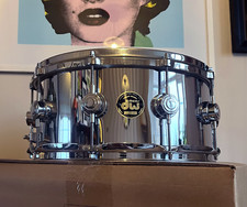 DW 14 x 6.5 Chrome Over Brass Snare 1990's Pre-Collectors Series *RARE*
