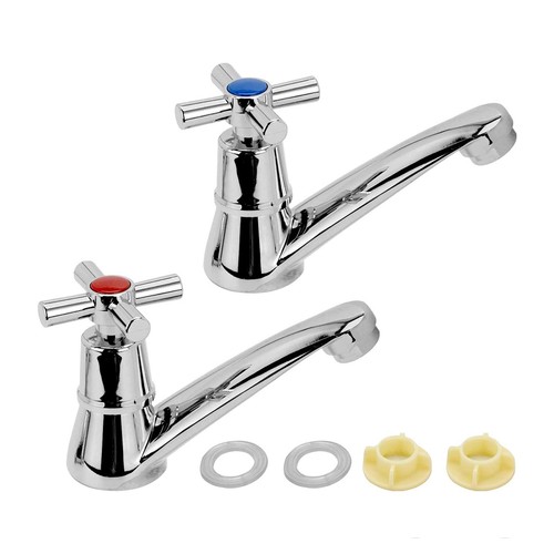 Twin taps set hot and - 2x,