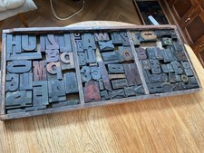 Qty Antique Letterpress Wooden