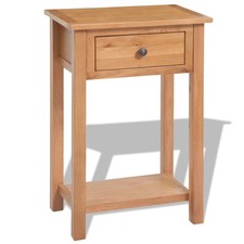 Solid Oak Wood Console Table