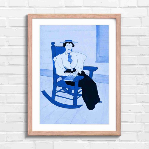 Women vintage rocking chair - women,