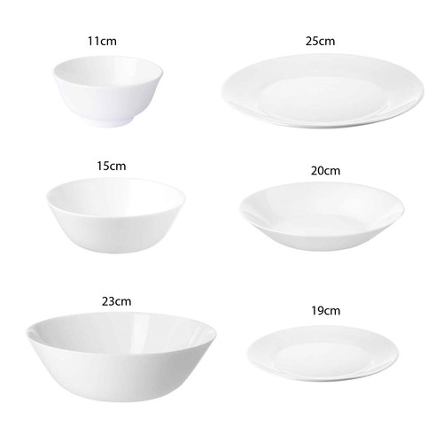 White dinner plates bowls - dinner,