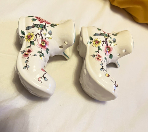 Old foley hand - painted, floral