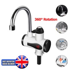 Electric Heater LED Faucet Tap Instant Hot Water Bathroom Kitchen Fast Heat UK
