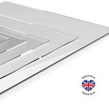 Clear Acrylic  PERSPEX®  Sheet  Cut To Size Plastic Panels 2, 3, 4, 6, 8, 10mm