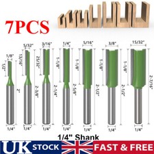 7Pcs 1/4" Shank Single Double