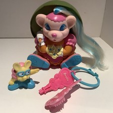 Vintage 1980s Tonka Keypers Bonnie Brella Bear With Finder bouncy, brush & key