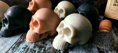 White silicone skull resin - white,