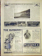 Old Antique Print Motor-Car