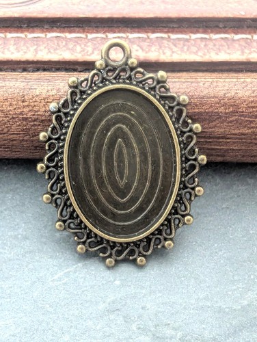 Oval cabochon base - 5,