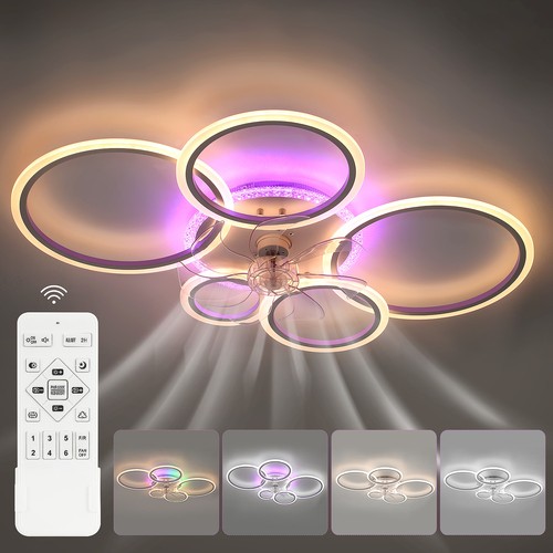 Led ceiling fans with - fans,