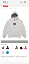 Supreme Men's Grey Hoodie XL