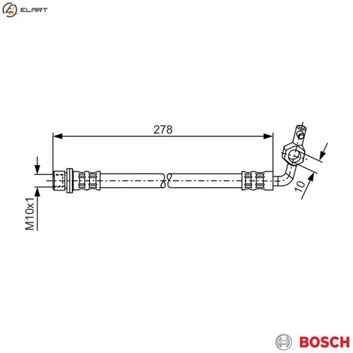 Brake hose 987 476 127 - 1, for