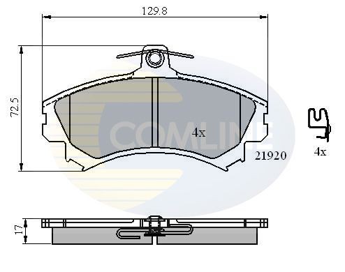 Comline front brake pad - comline,