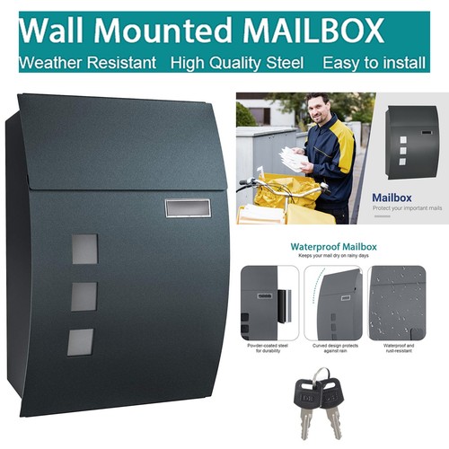 Wall mounted letter post box - mounted,
