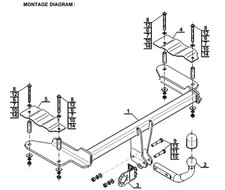 Swan Neck Tow Bar For VAUXHALL Vectra C 4/5D (2002-2008) O-222