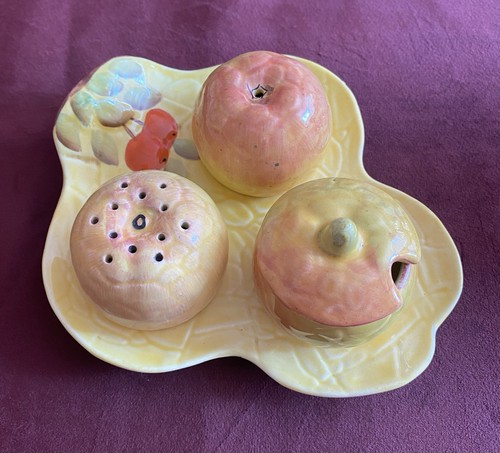 Vintage art deco cruet - vintage, set