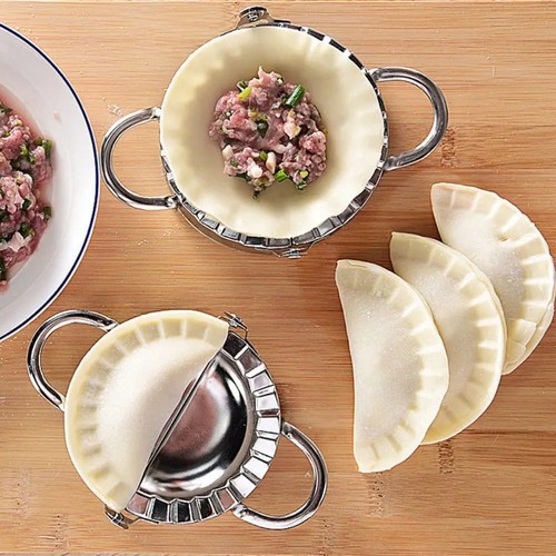 Stainless steel dumpling maker - steel,