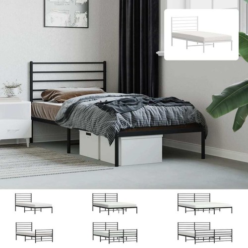 Metal bed frame - bed, headboard