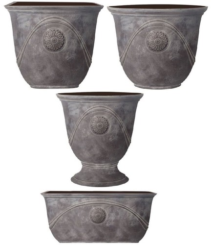 Antique slate plant pot - antique, indoor