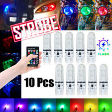 Multi-Color RGB LED Bulbs w/RF Remote Control For Car Parking Lights 168 194 T10