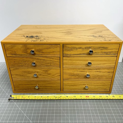 Wood drawer flat storage - wood, 8-drawer