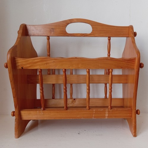 Wooden magazine rack newspaper - magazine,