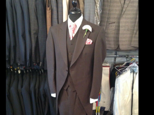 Tailcoat brown herringbone - tailcoat,