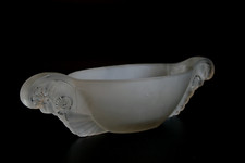 RARE ANTIQUE ART DECO GEORGES CHAUVEL , RENE GORO  GLASS JARDINIERE