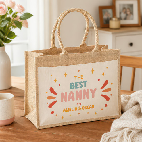 Personalised jute tote bag - tote,