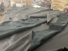 Leather Cow Hides Black Pebble Grain Print 1.2mm Thick 44SqFt Pittard