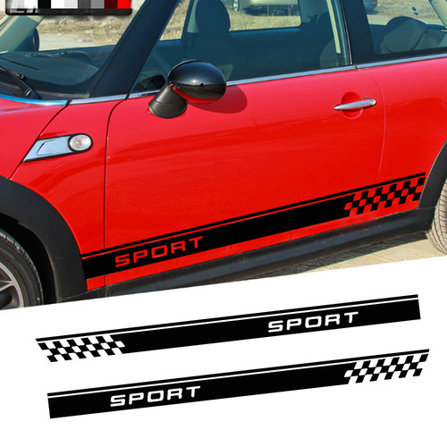 2pcs racing plaid side - 2pcs, door