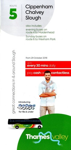 Thames valley route bus - route,