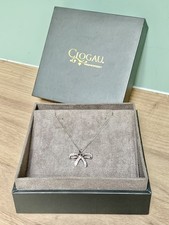 Clogau Sterling Silver Bow 9ct Rose Gold Heart Pendant Necklace Boxed Hallmarked