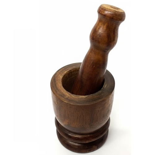Natural wooden mortar - wooden, and