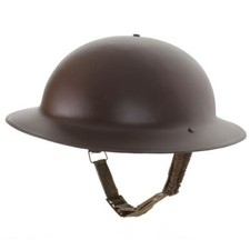 Reproduction WW2 Steel British Brodie Helmet - Service Brown- Various Sizes