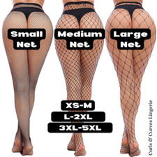 Plus Size Black Fishnet Tights