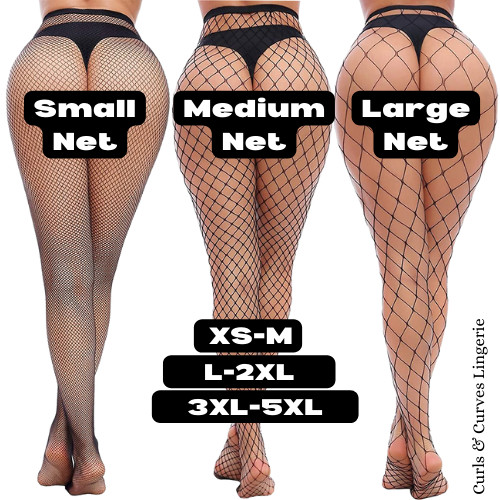 Plus size black - plus, fishnet