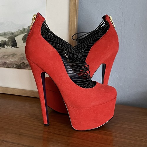 London trash ceres red suede - london,