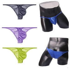 Men's Briefs Shiny Oil Underwear Smooth Sexy Low Waist Underpant Bikini Shorts