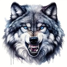 Waterproof Growling Wolf Car