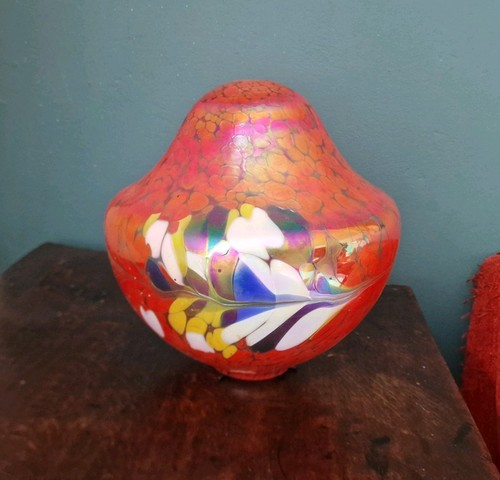 Vintage art glass red - vintage, oil